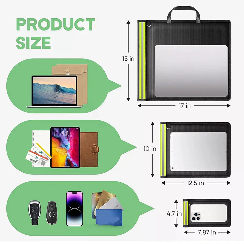 3PCS Faraday Bag Notebook Ipad Signal Blocking Rfid Shielding Phone Bag Anti-Radiation Car Key Radiation Protection Storage Bag Oasis Select