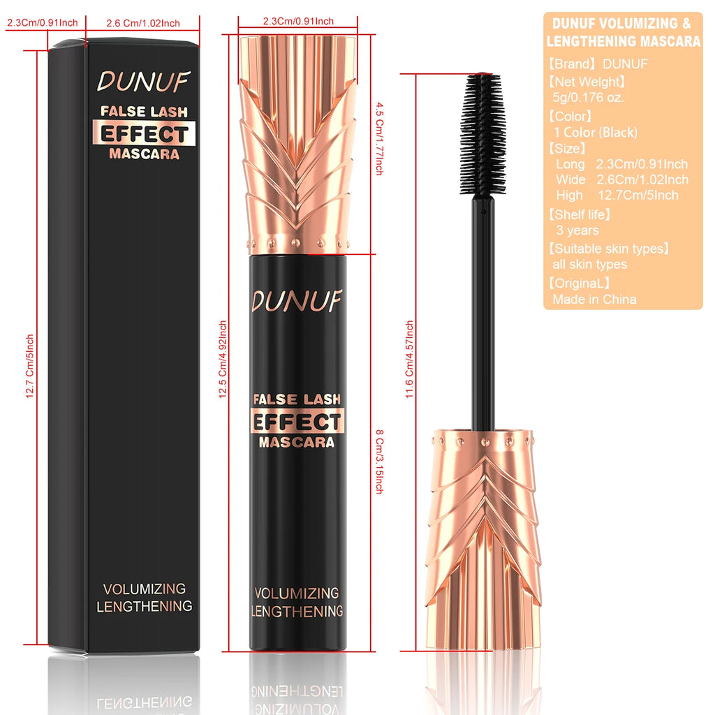 1 Pcs 24 Hours Waterproof Mascara, Fast-Dry, Lengthening, Transfer-Proof, Black Coffee Ink, Long-Lasting Curl Extension Makeup Oasis Select