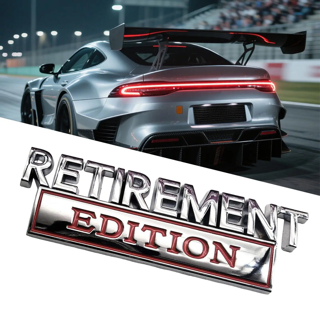 Car Badge Retirement Edition Car Stickers 3D Metal Automotive Vehicle Exterior Sticker for SUV Tailgate Trunk Door Hood Bumper Oasis Select