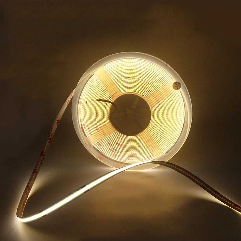 12V 24V COB Flexible Tape Diode LED Strip Lights 320LEDs/M 12V 0.5m 1m 2m 3m 4m 5m RA90 Not Waterproof Nature White Warm White Oasis Select