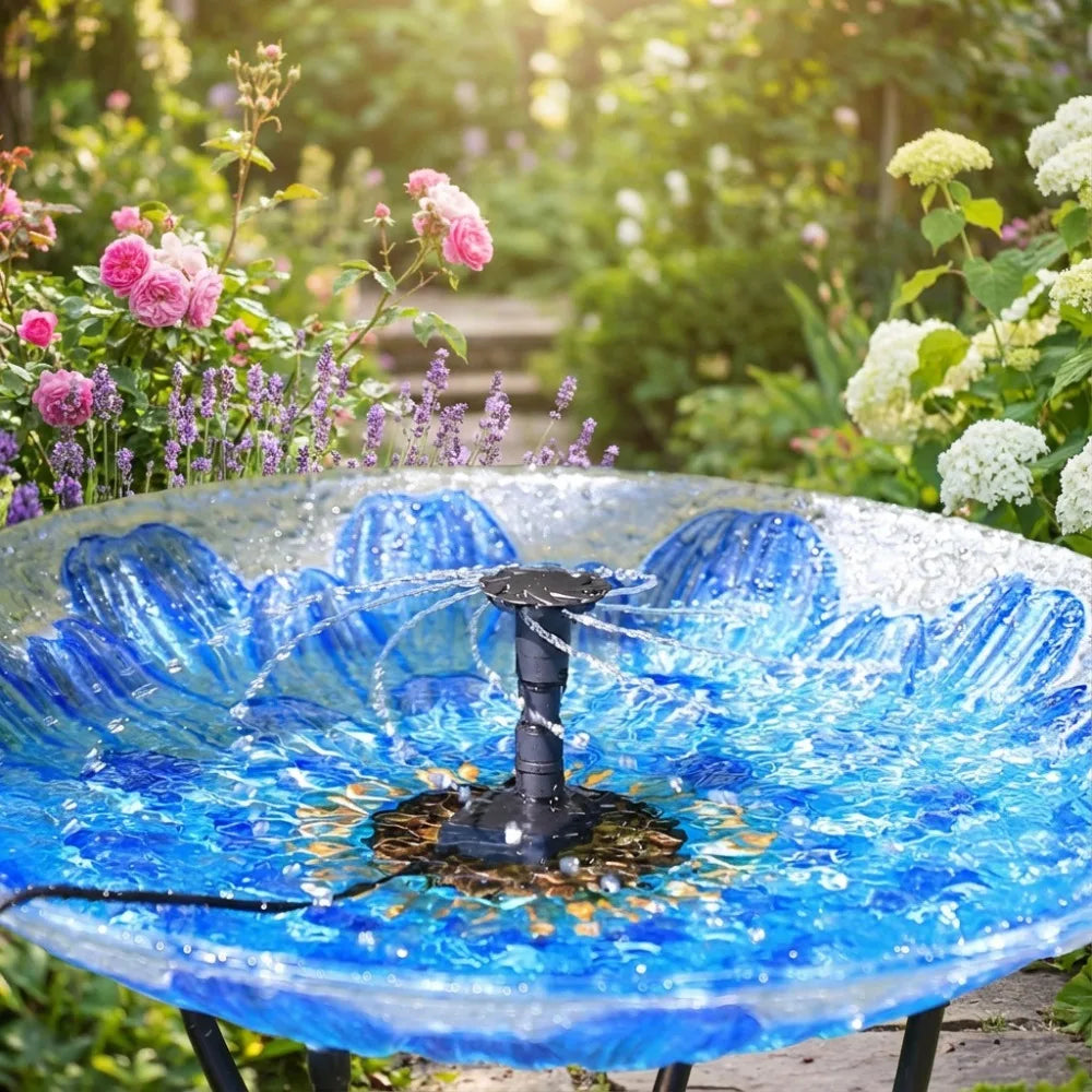 Solar Fountain Pump,DIY 3.5W Water Fountain,with 16 Nozzles Various Water Feature,Rotatable Solar Panel,for Garden/Pond/BirdBath Oasis Select