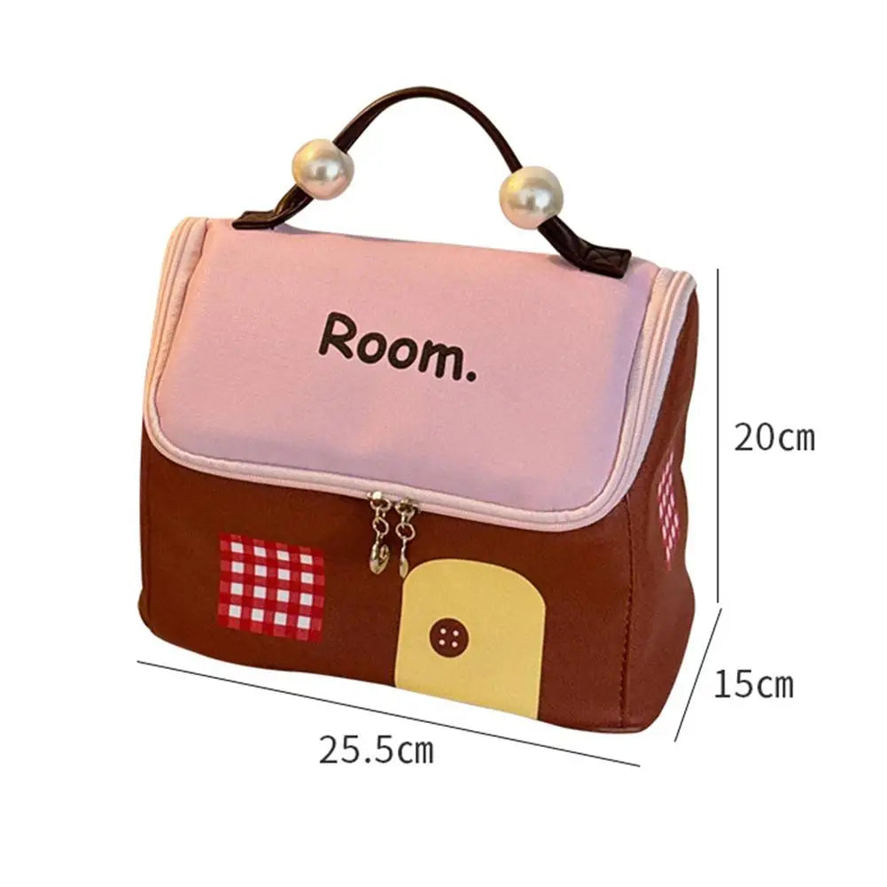 House-Shaped Makeup Bag | Large Capacity Oxford Travel Organizer
