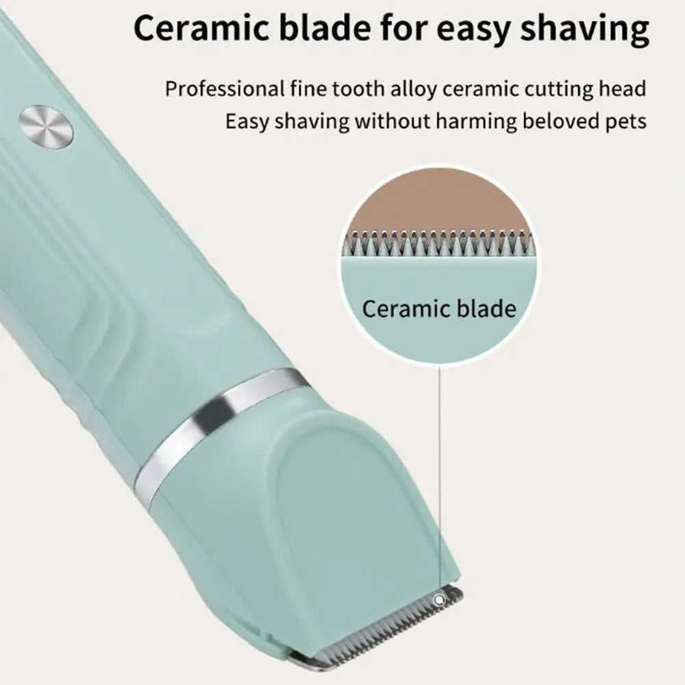 4-in-1 USB Rechargeable Electric Pet Hair Clipper | Low Noise