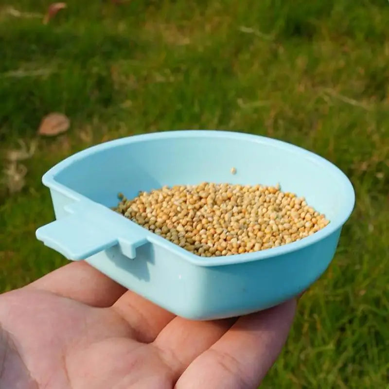 Parrot Bird Feeder & Drinker Hanging Bowl | Food Dispenser