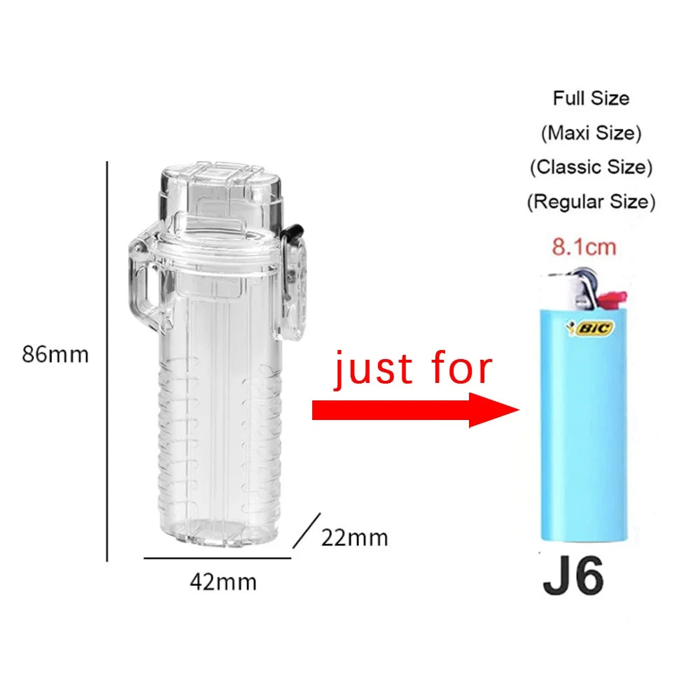 1pc Waterproof Lighter Case for BIC Classic Regular Lighter J6 EDC Cigarette Case Lighter Holder Sleeve Oasis Select