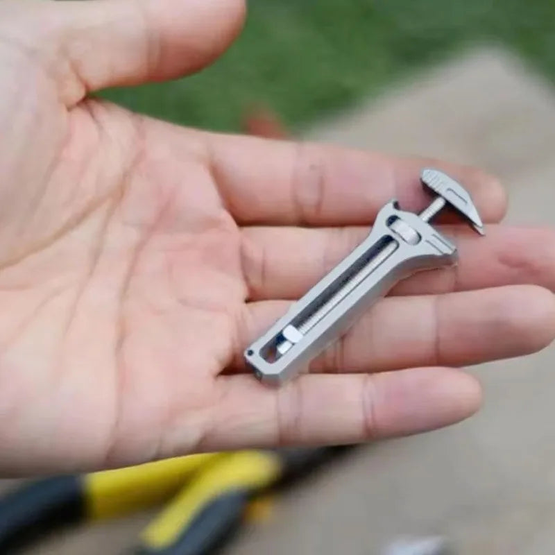 Bottle Opener Compact Titanium Alloy Mini Wrench Pocket Portable Multitool Tools For Outdoor Hiking Camping Outdoor Small Tools Oasis Select