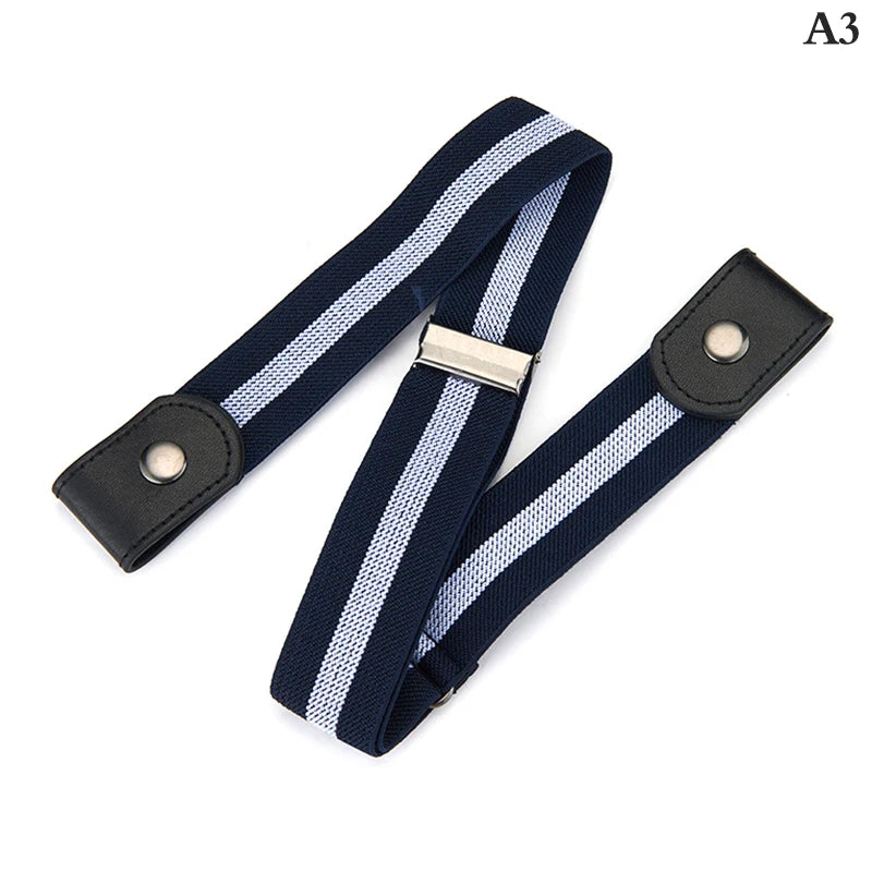 Buckle-Free Belts for Women Men Jean Pants Dress No Buckle Adjustable Stretch Elastic Waist Band Invisible Belt DropShipping Oasis Select A3
