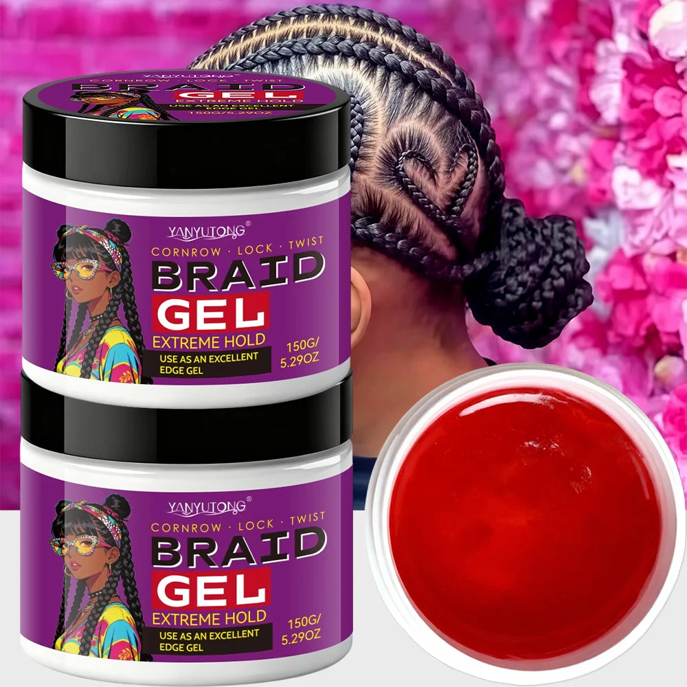 Styling Broken Hair Braiding Gel, Carbom Formula, Edge Control Twisting Gel Tame Frizz & Edges, Braiding Gel, Hailine Control, Oasis Select 2 pcs