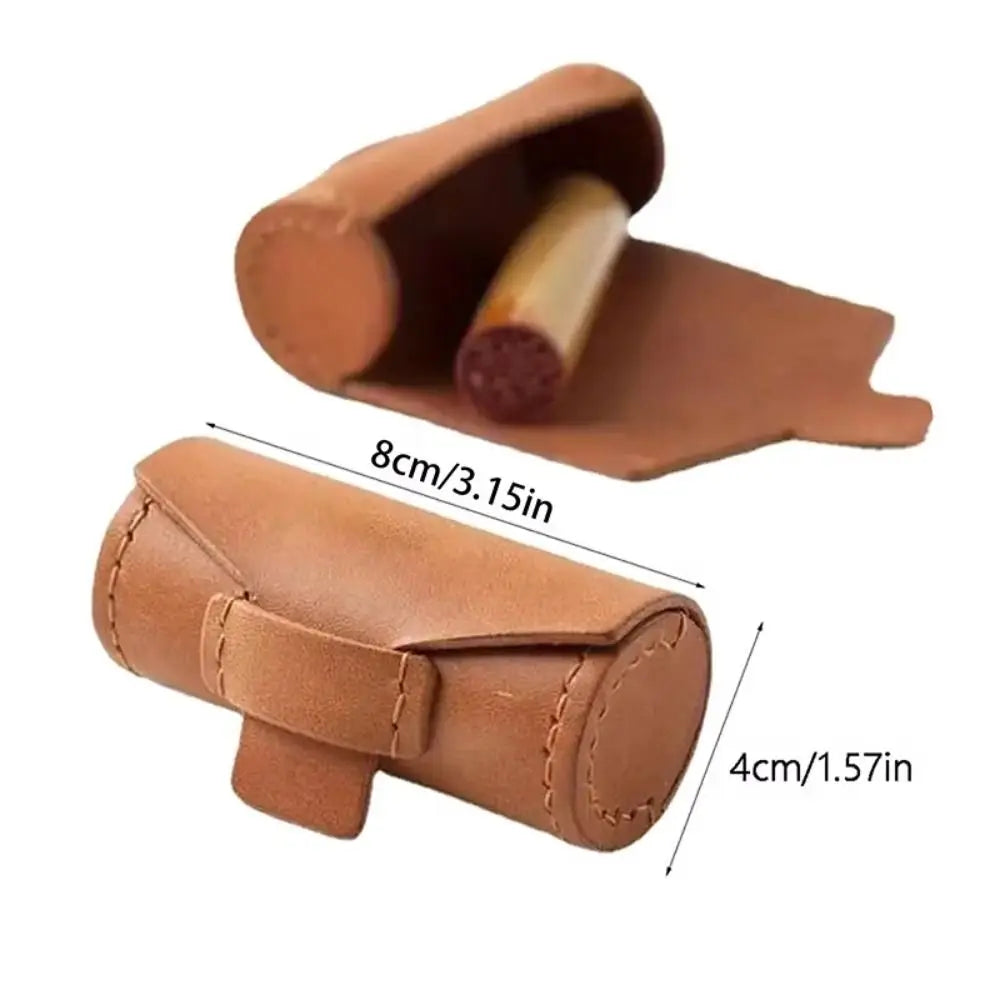 Mini PU Leather Lipstick Case with Keychain | Portable Cover