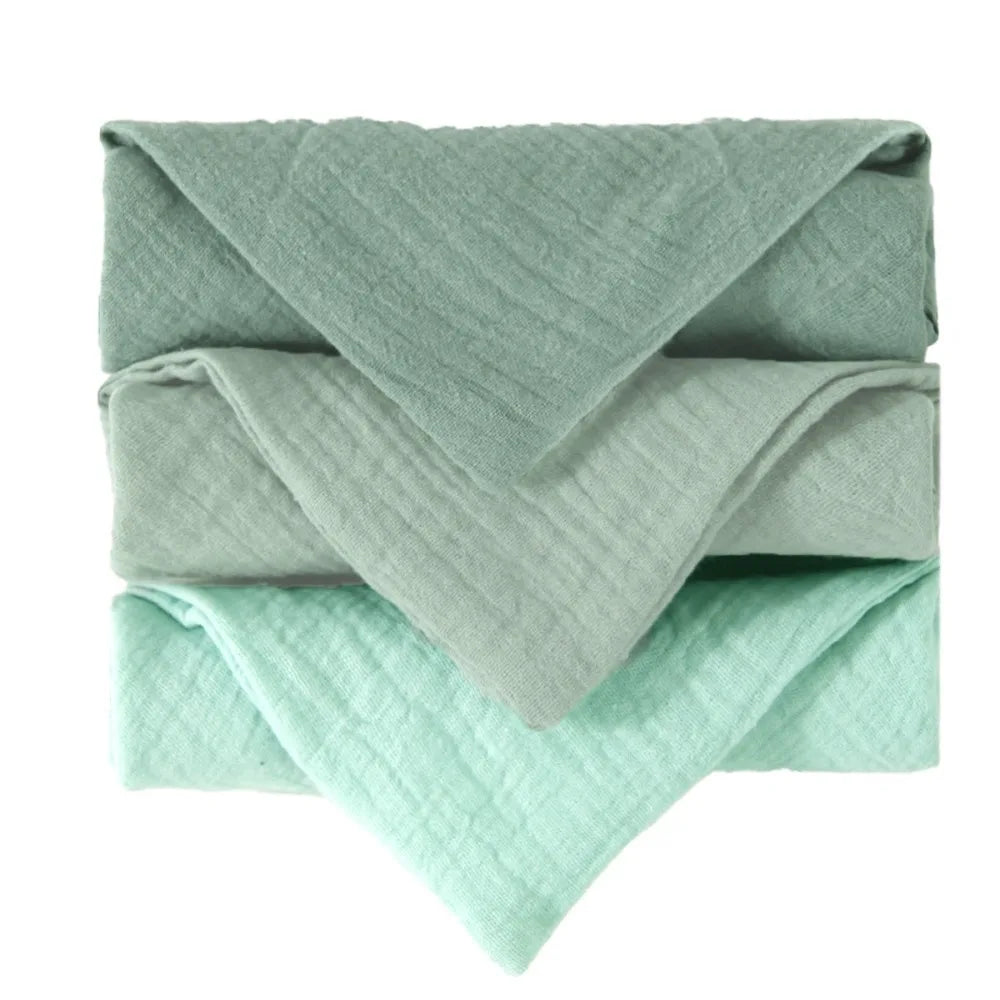New 4-Layer Pure Cotton Baby Cotton Washcloth Soft Absorbent Square Towels Baby Towels Gauze Cotton Newborn Burp Cloth Oasis Select 10