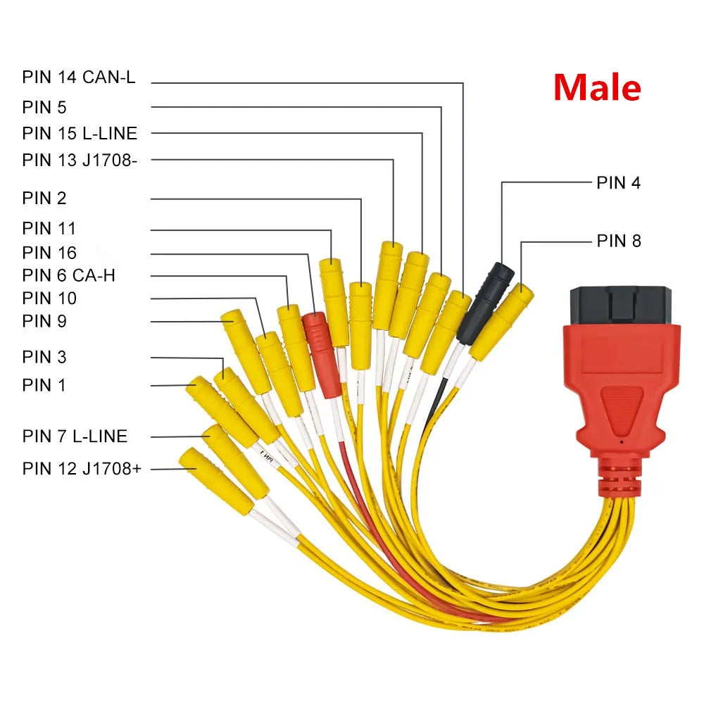 OBD2 16-Pin Jumper Connector Male Female – ECU Diagnosis Tool OBD2 Diagnostic Connector Oasis Select