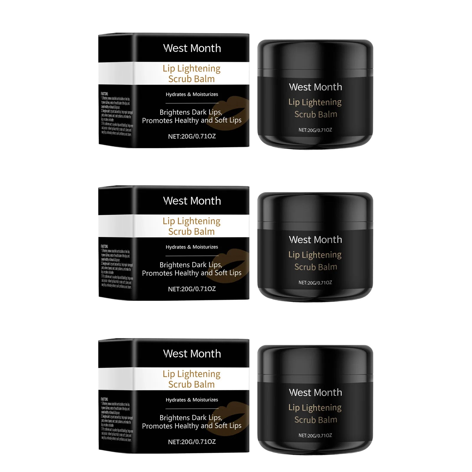Hyaluronic Acid Lip Scrub – Exfoliate, Brighten & Moisturize Lip Scrub Exfoliator Oasis Select 3Pcs