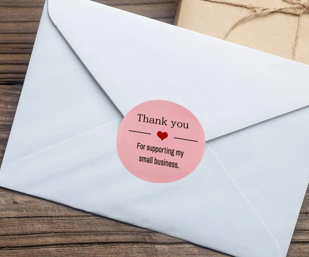 Thank You for Supporting My Small Business Stickers-Pink Thank You Stickers Roll Labels|Used for Business,Online Sellers Oasis Select
