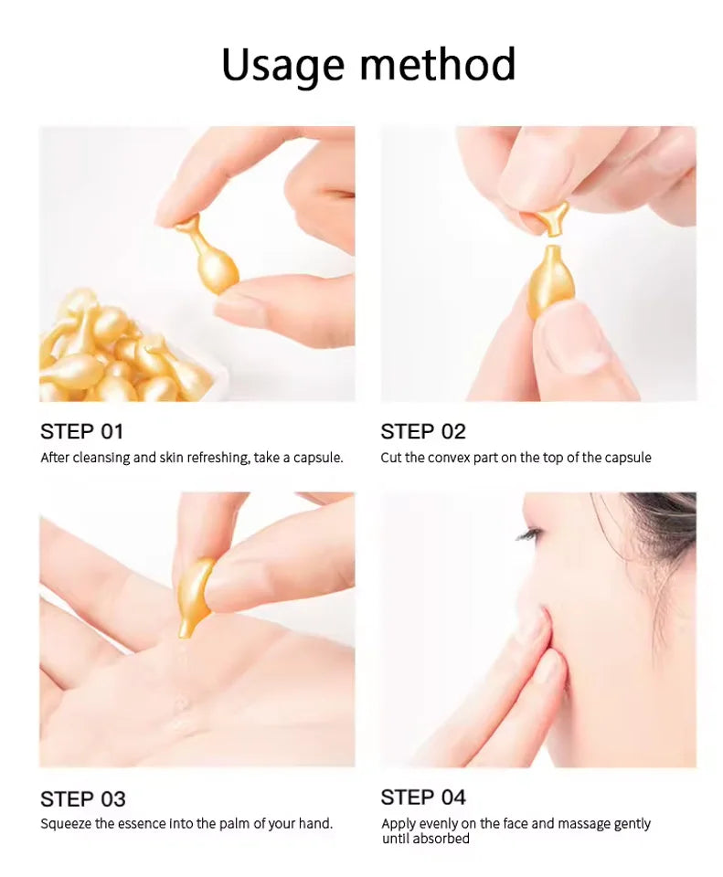 50-Pack Hyaluronic Acid Face Serum Capsules – Hydrating & Brightening