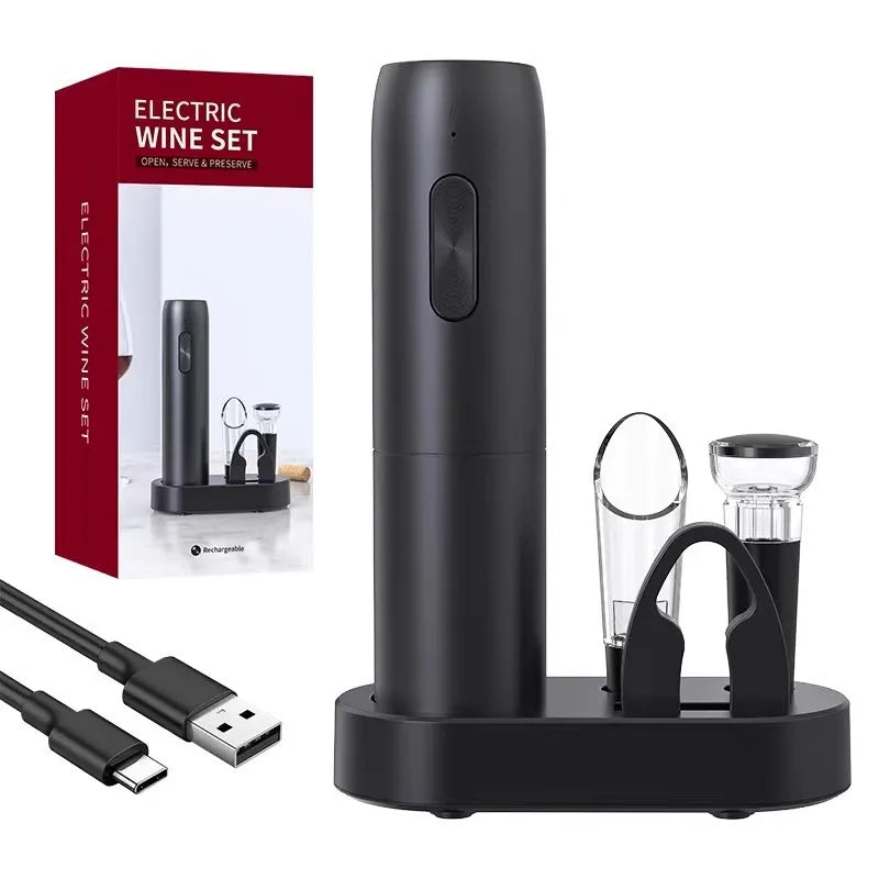 Electric Wine Opener – Rechargeable Automatic Corkscrew Set