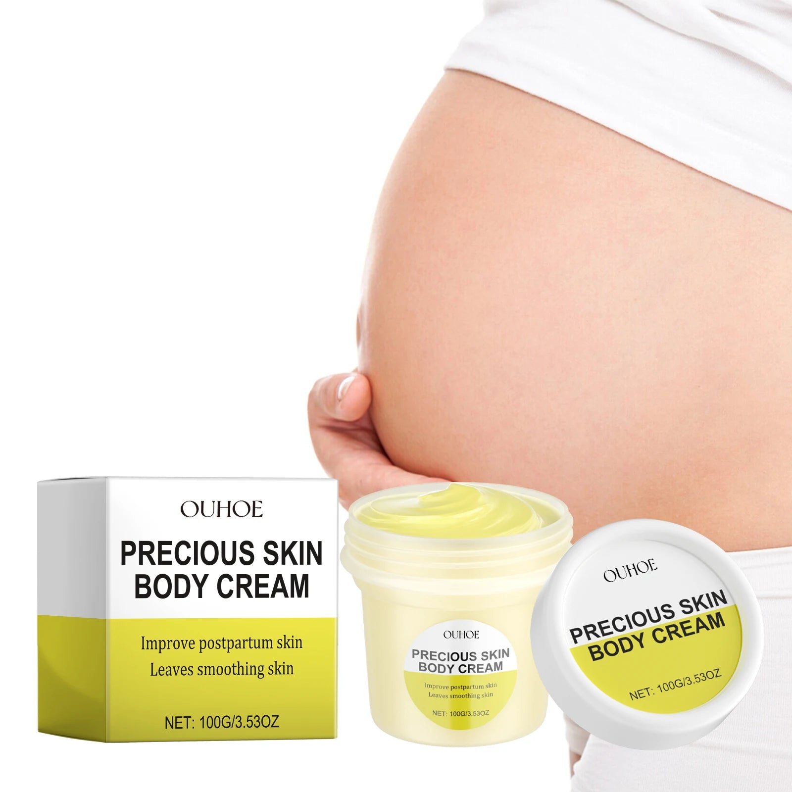 OUOHE Pregnancy Care Cream Moisturizes and Repairs Fine Lines on Postpartum Skin, Firming and Smoothing the Skin of the Body Oasis Select