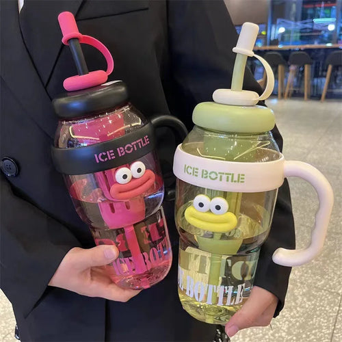 1100ML Large Mouth Water Bottle with Straw and Infuser Leak Proof Lid Portable Travel Beach Outdoor Adventure Sport Tumbler Cup Oasis Select
