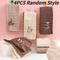 4PCS brown cloth, suitable for household use, perfect for cleaning in the kitchen, bathroom, and bedroom Oasis Select random color 4pcs