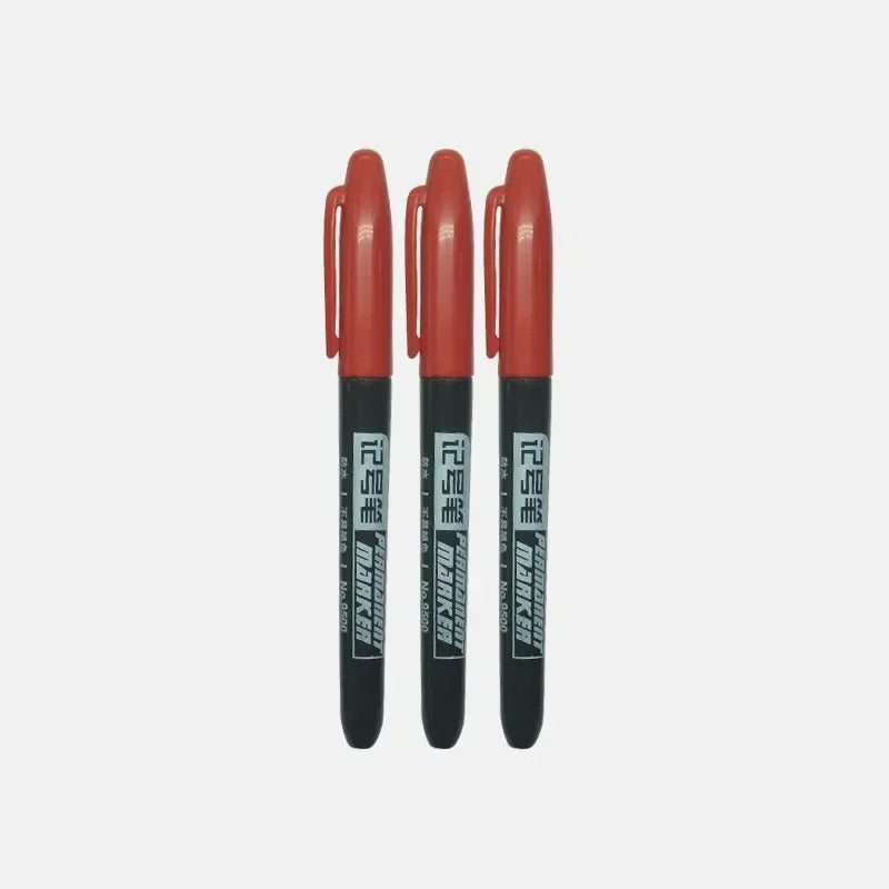 9/6/3pcs Permanent Art Marker Pen Fine Point Waterproof Ink Thin Nib Crude Nib Black Blue Red Ink 1.0mm Fine Color Marker Pens Oasis Select 3pcs red