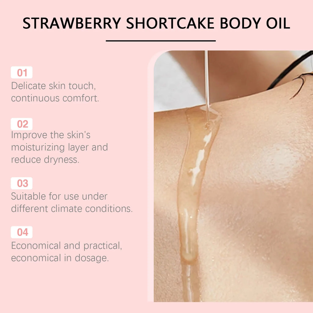 OceAura Strawberry Shortcake Body Oil | Nourishing 118ml