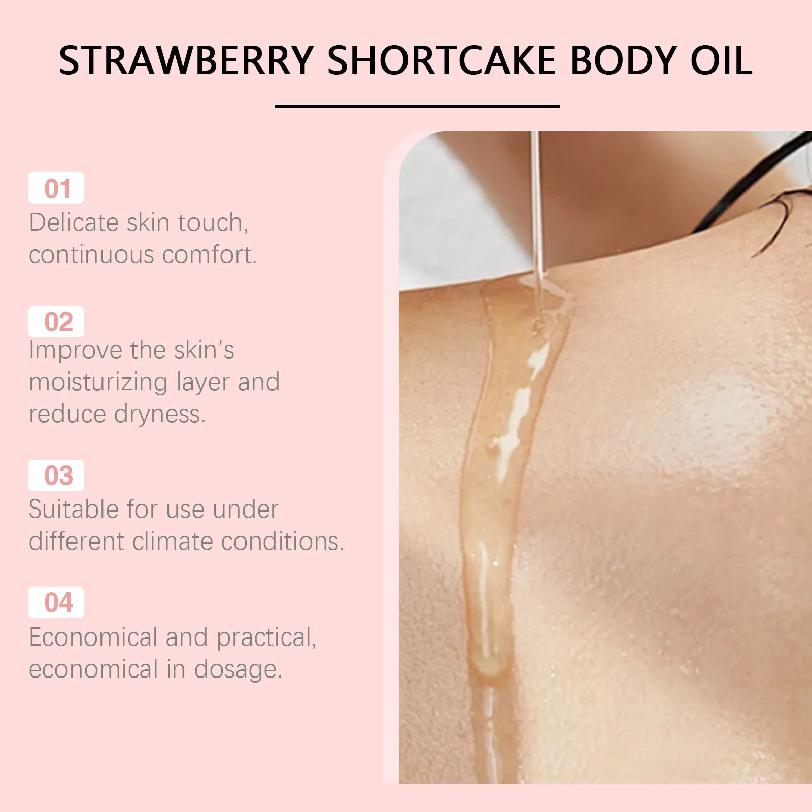 OceAura Strawberry Shortcake Body Oil | Nourishing 118ml
