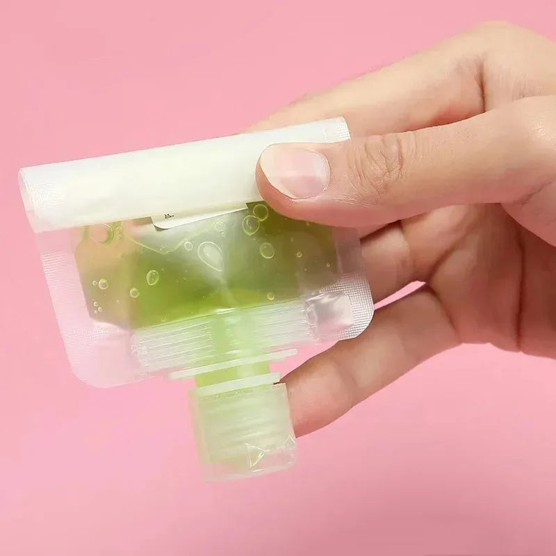 2-10PCS Travel Empty Squeeze Bags Lotion Dispensing Bag Refillable Shampoo Toiletries Conditioner Liquid Cosmetic Storage Pouche Oasis Select