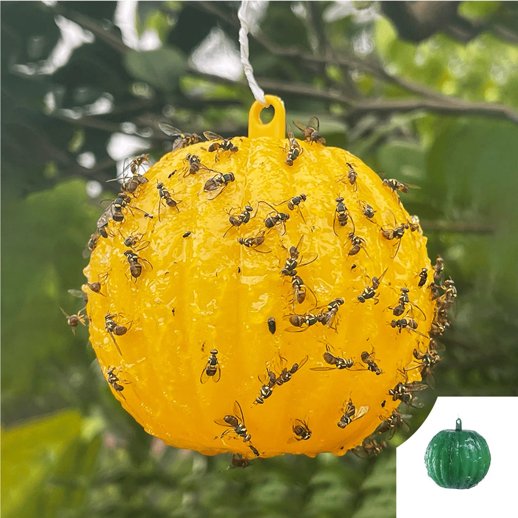 Waterproof Dual Color Fly Catching Ball Visual Attraction Design Durable Adhesive Orb Trap Wandering Winged Pests Practical Farm Oasis Select