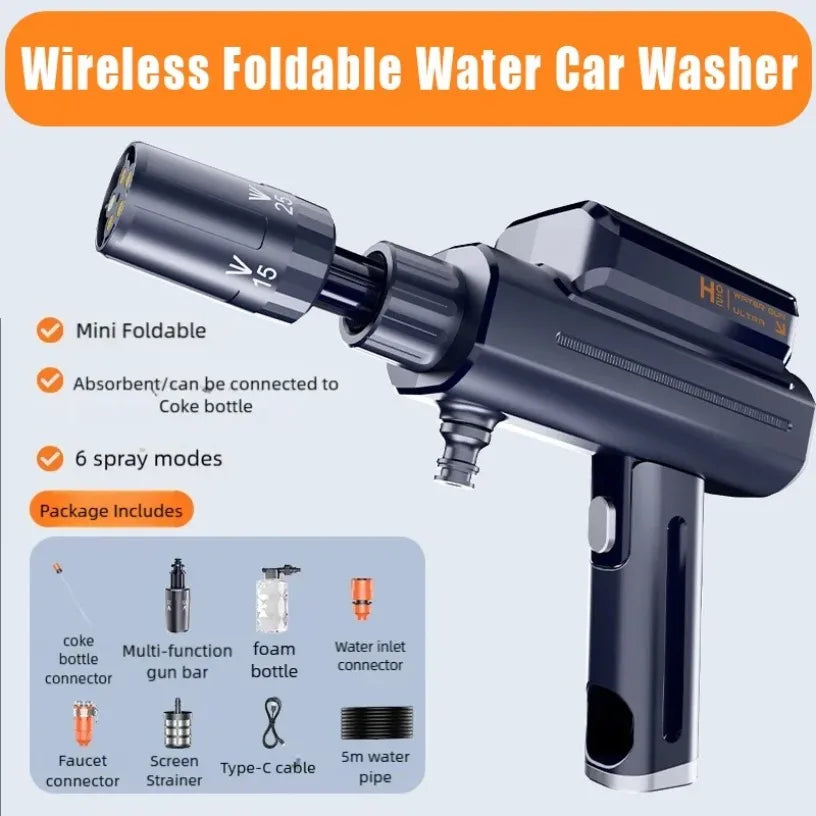 Power Wash Gun Multi-Function Nozzle Car/Floor Rechargeable Lithium Battery 4000mAh Portable High Pressure Cordless Oasis Select