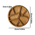 Trays for Serving Food Large Serving Tray with 8 Removable Compartments Wooden Platter Charcuterie Board for Snack Fruit Dessert Oasis Select Wood