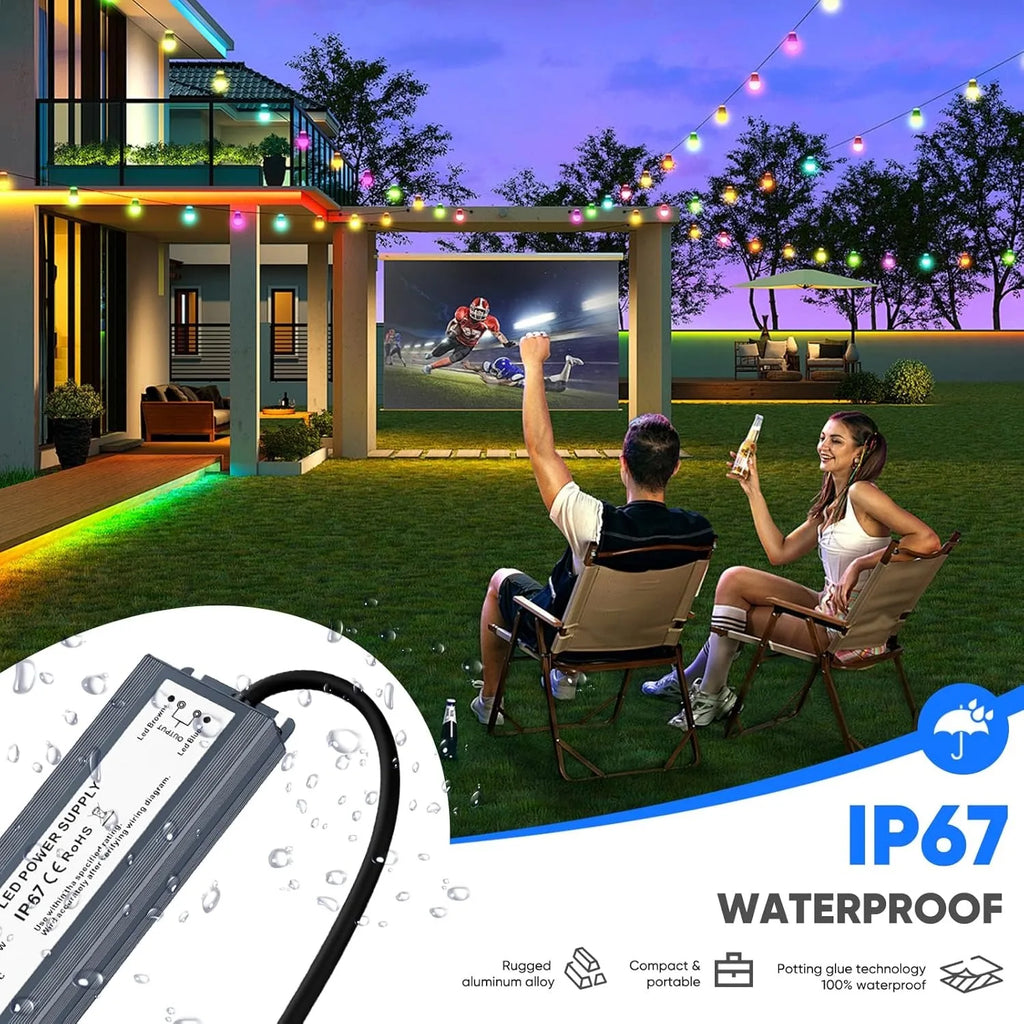 Power Supply AC 220V TO DC 12V 24V Waterproof LED Power Supply IP67 LED Driver 12 24 V For LED Strip Light Oasis Select