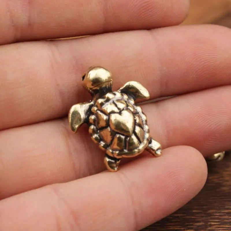 Brass Turtle Figurine – Vintage Tortoise Statue for Home & Desk Decorative Figurine Oasis Select