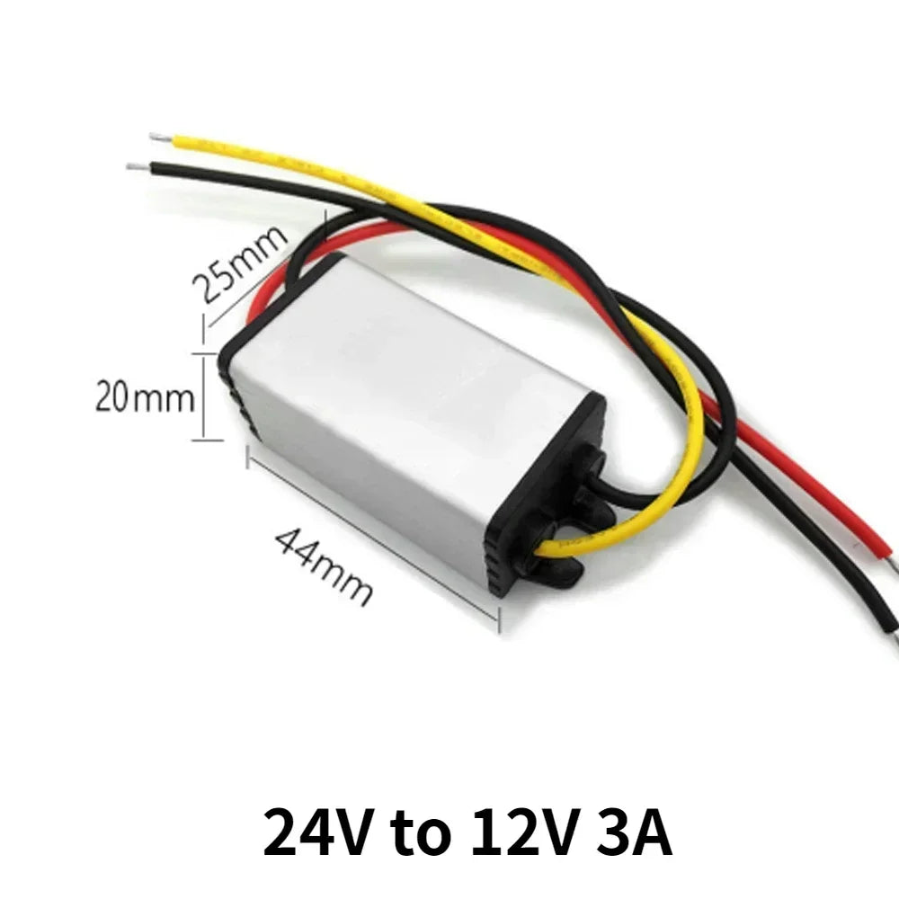 DC-DC 24V to 12V 15V-36V to 12V 5A 3A Step-Down Converter Car Power Module Buck Model Converter 24V 12V Waterproof Module Oasis Select 24V to 12V 3A