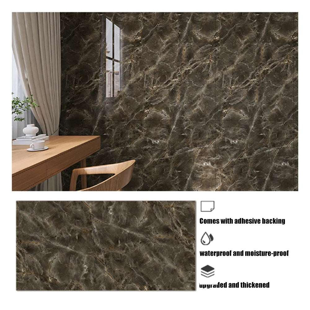Peel & Stick Tile Wallpaper – Waterproof PVC Kitchen Sticker