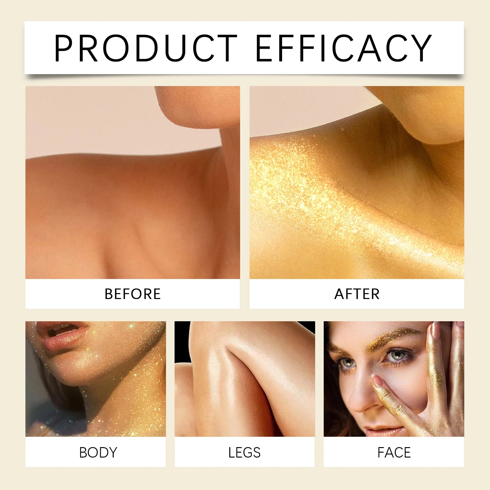 Shimmer Body Oil Long Lasting Shine Skin Hydration Non Sticky Waterproof Brighten Body Sparkle Highlighter Oil Makeup for Party Oasis Select