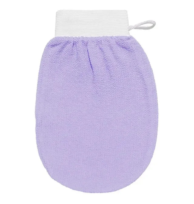 Hot sale Silicone Body Scrubber Bath Brush 1Piece Double Sided Hammam Scrub Mitt Magic Peeling Glove Exfoliating Tan Removal Oasis Select purple