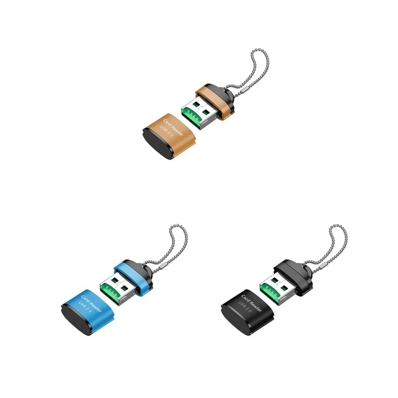 1/2/3pcs Mini High Speed USB 2.0 Card Reader SD Memory Card Adapter For PC Computer Laptop Notebook Car Micro SD Card Reader Oasis Select 3pcs mix