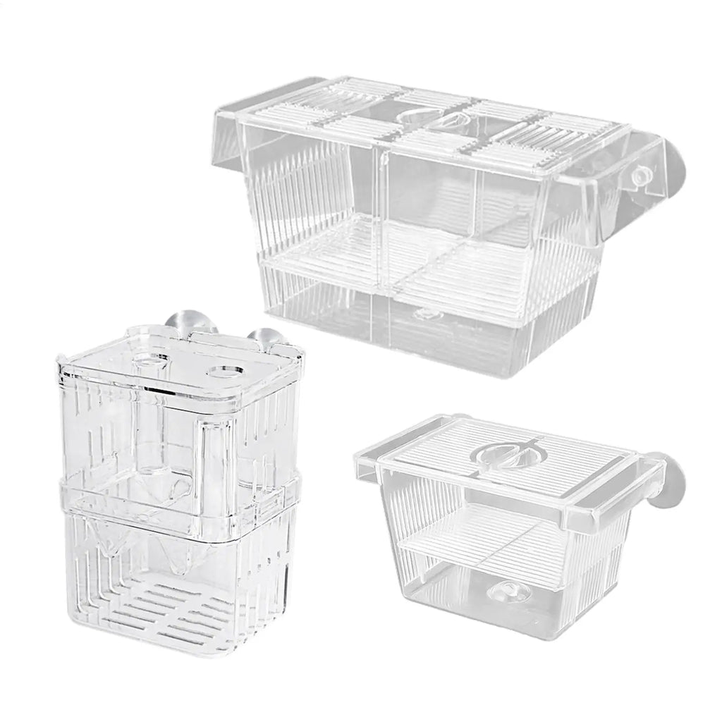 Aquarium Fish Breeder Box Clear Betta Fish Tank Fish Breeding Isolation Box Hatching Incubator Box For Baby Fish Shrimp Trap Box Oasis Select