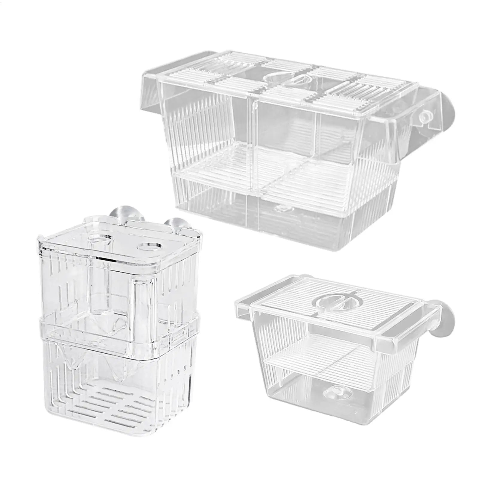 Aquarium Fish Breeder Box Clear Betta Fish Tank Fish Breeding Isolation Box Hatching Incubator Box For Baby Fish Shrimp Trap Box Oasis Select