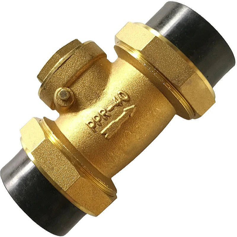 Brass PE Check Valve, One-way Valve, Double Union, Horizontal Double Connection, Horizontal/vertical, Double Hot Melt Oasis Select