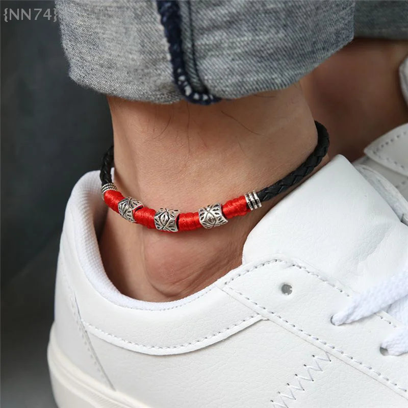 Minimalist Unisex Ankle Bracelet |Lightweight Handmade Rope Anklet,Adjustable Barefoot Style for Daily Wear,Beach,Casual Outfit Oasis Select