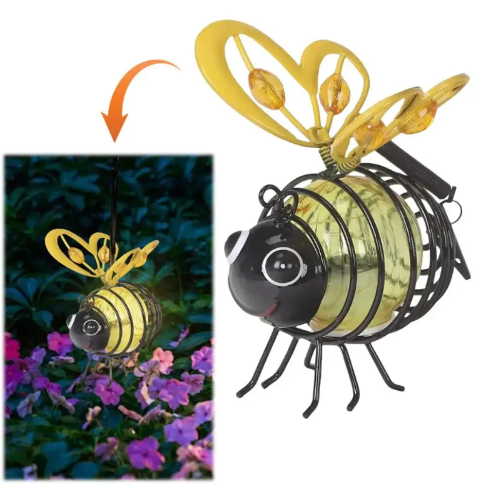Solar Hanging Bee Light – LED Outdoor Garden Décor, 3 Colors