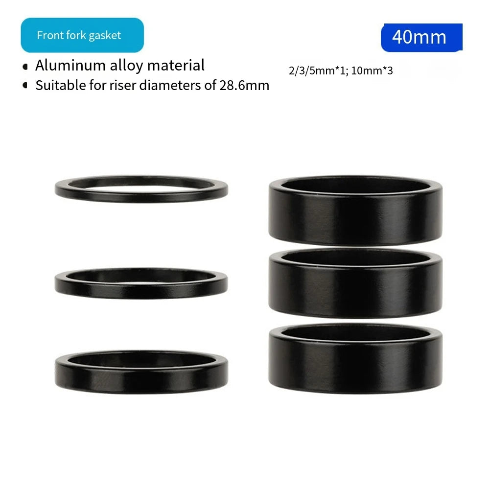 Biking Adjustment Aluminum Stem Riser Set Stackable Design Adjustable Bike Handlebar Spacers Bicycle Handlebar Oasis Select C