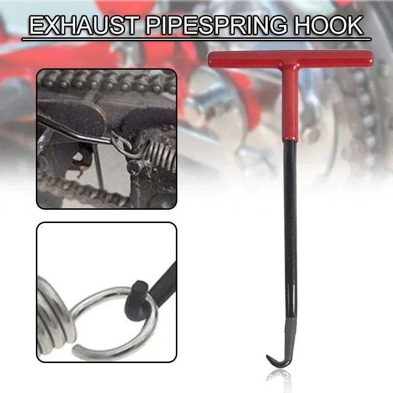 Motorcycle Repair Tool Exhaust Spring Hook T Shaped Handle Exhaust Pipe Spring Puller Installer Hooks Springs Removal Tool Oasis Select
