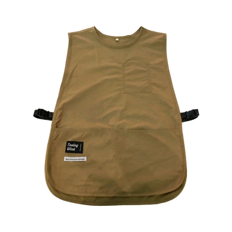 Apron Waterproof Antifouling Solid Colored Nylon Vest Style Sleeveless Apron Oasis Select