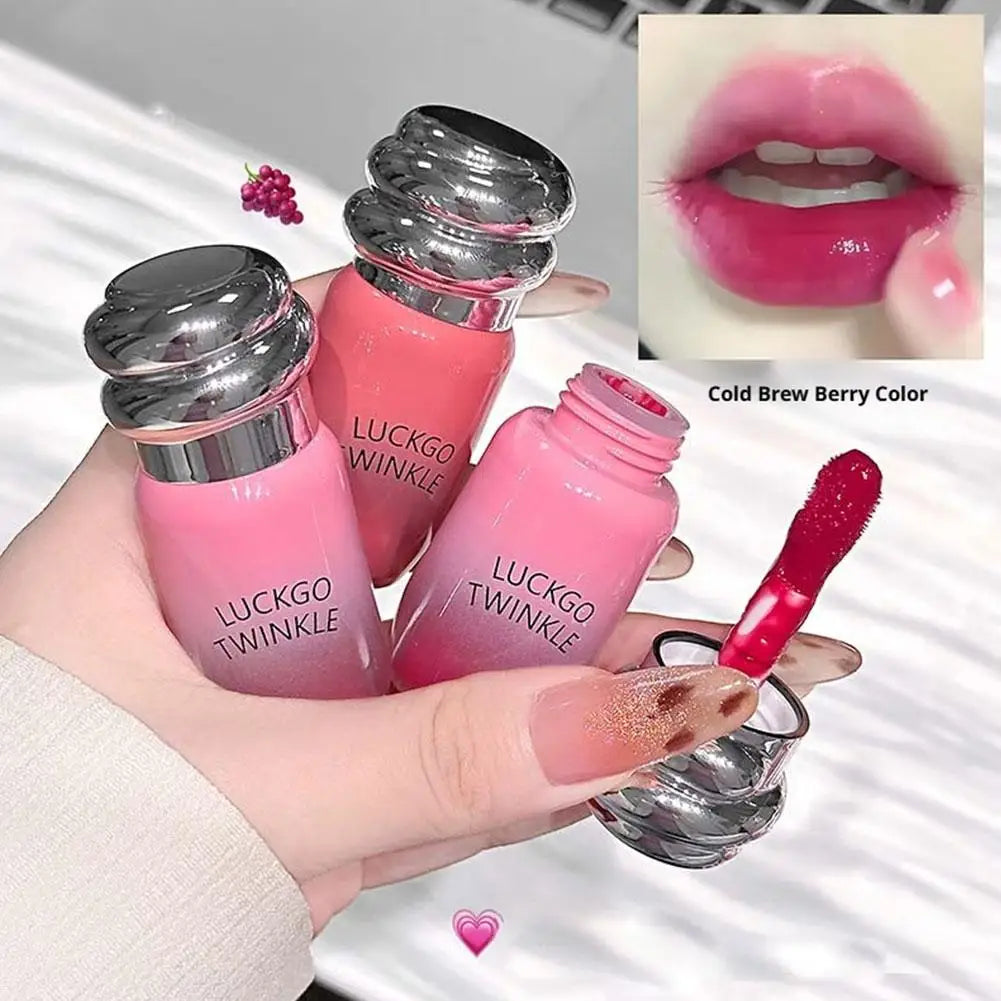 Ice Transparent Mirror Lip Gloss Moisturizing Liquid Lipstick Water Light Glass Mirror Lip Glaze Long-Lasting Beauty Lipstick Oasis Select