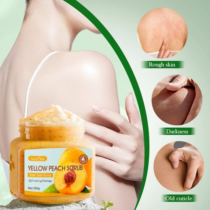 Yellow Peach Body Scrub 350g – Exfoliating & Smoothing