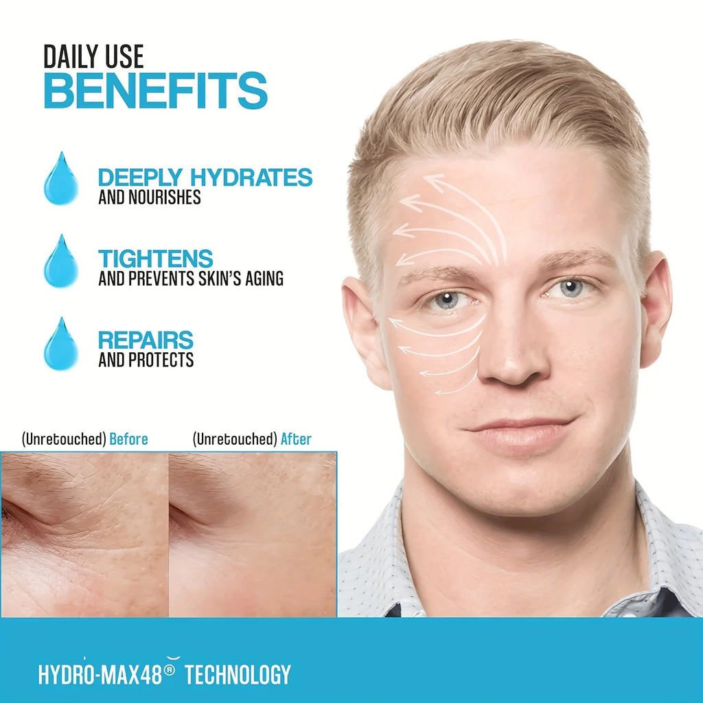 Men's Face Moisturizer – Hyaluronic Acid, Collagen & Vitamin E Men's Face Moisturizer Oasis Select