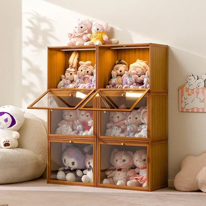 Blind box storage display stand Large capacity stepped acrylic POP MART display box Dust-proof figure display cabinet Oasis Select