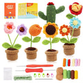 DIY Green Potted Lants Crochet Kit Crochet Kit DIY Handmade With Knitting Yarn Needles Plush Doll Easy Oasis Select As Shown