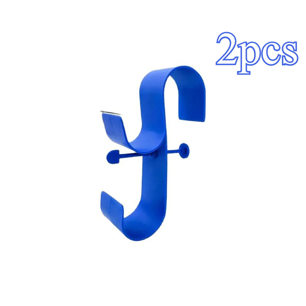 1pc/2pcs Pool Pole Storage Hook Adjustable Design Durable Hanger for Cleaning Tools Organization Oasis Select Blue 2pcs